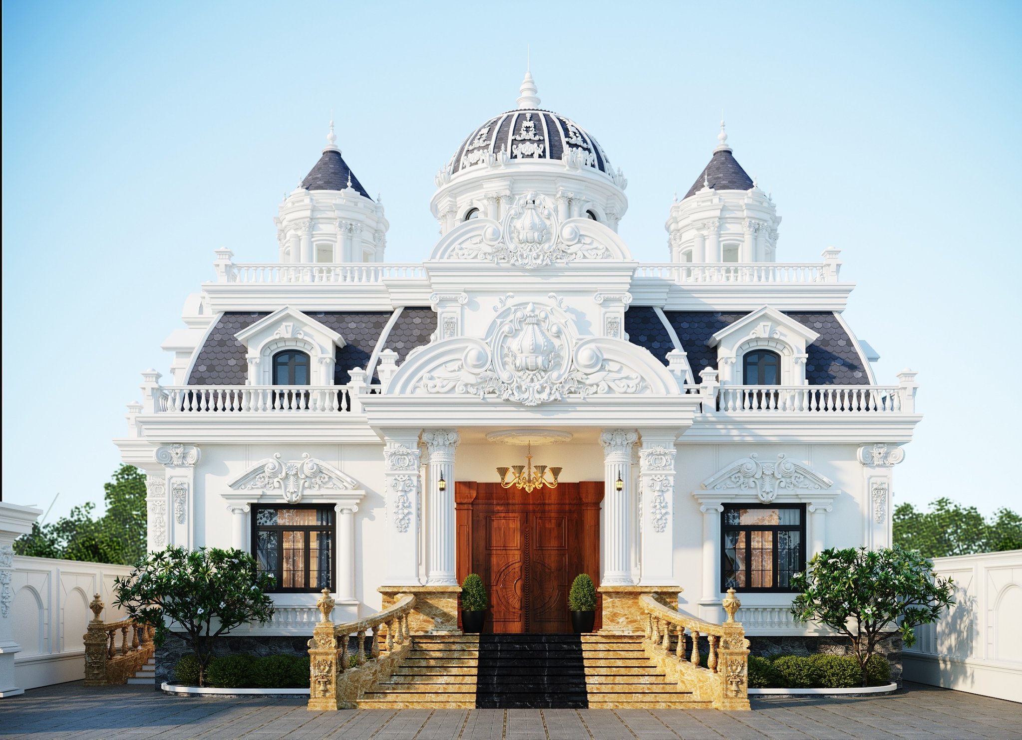 biệt thự tân cổ điển kiểu pháp