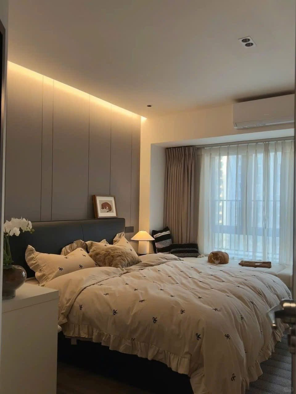 phòng ngủ phong cách farmhouse