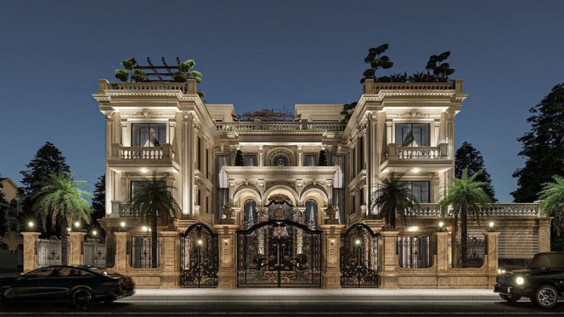 biệt thự tân cổ điển 3 tầng kiểu pháp