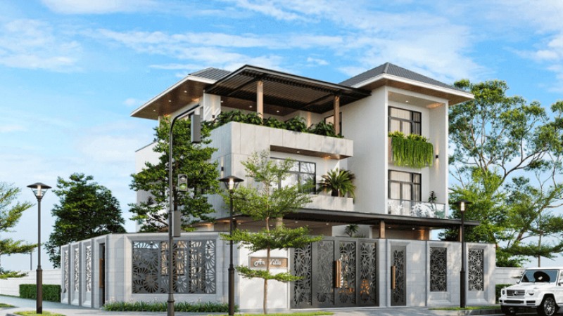 biệt thự tân cổ điển 3 tầng kiểu pháp