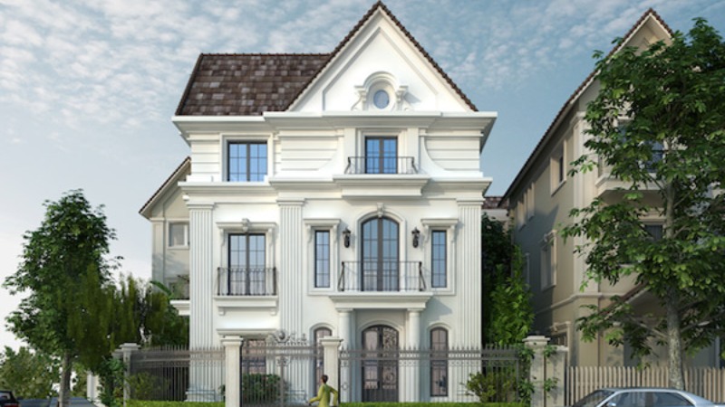 biệt thự tân cổ điển 3 tầng kiểu pháp