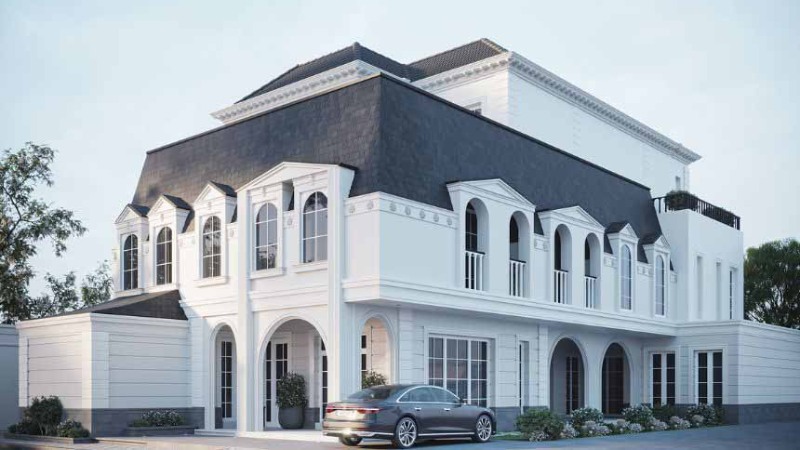 biệt thự 3 tầng tân cổ điển kiểu pháp