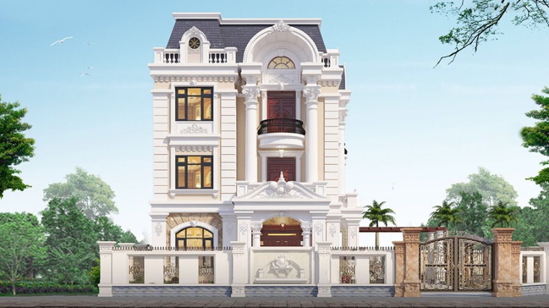 biệt thự 3 tầng tân cổ điển kiểu pháp