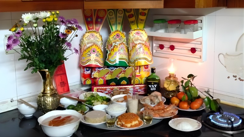 có nên đặt bàn thờ ông táo trên bếp