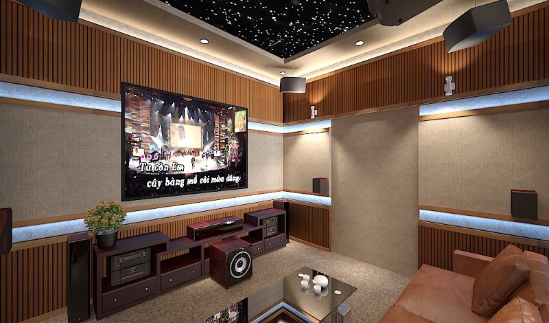 mẫu phòng karaoke gia đình đẹp