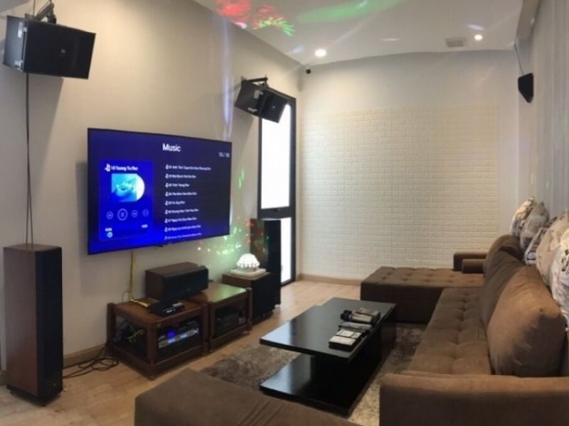 mẫu phòng karaoke gia đình đẹp