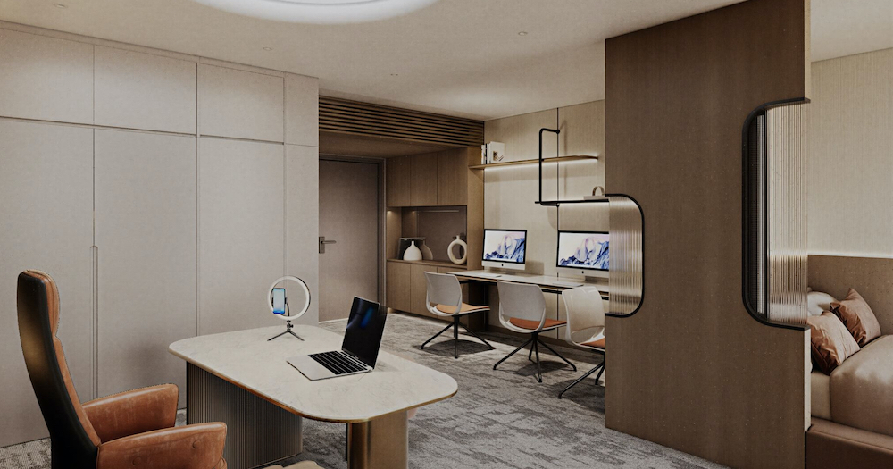 Phong cách tối giản trong officetel