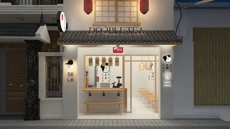 thiết kế quán trà sữa mang đi