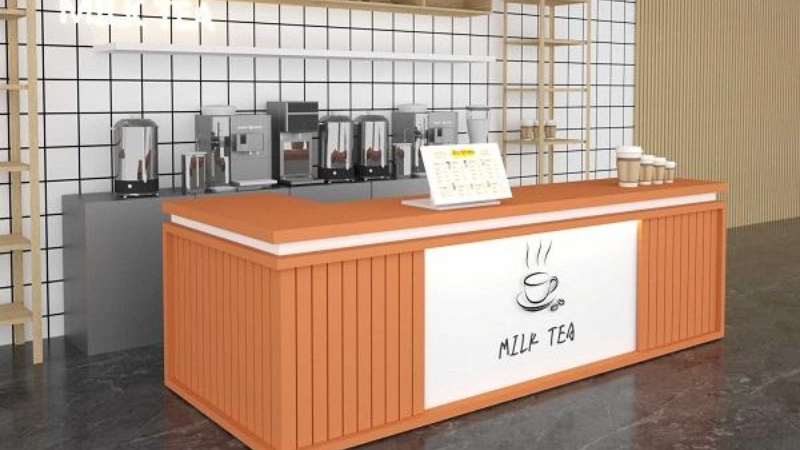 trang trí nội thất quán trà sữa