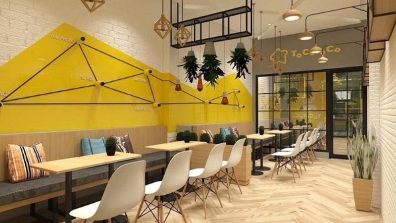 thiết kế quán trà sữa nhỏ đẹp