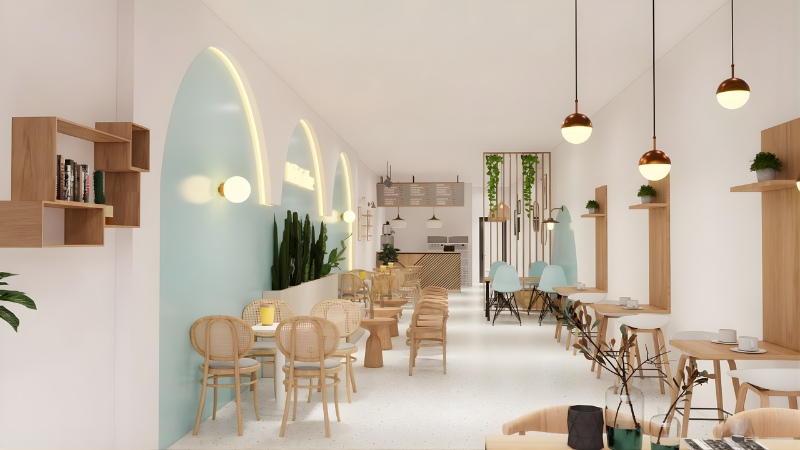 decor quán trà sữa đẹp