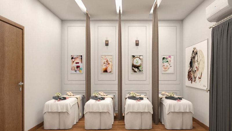 thiết kế phòng phun xăm thẩm mỹ