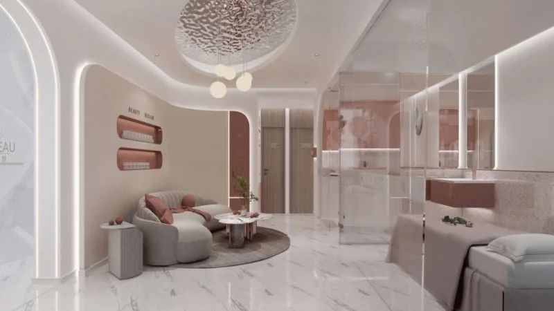 thiết kế phòng phun xăm thẩm mỹ